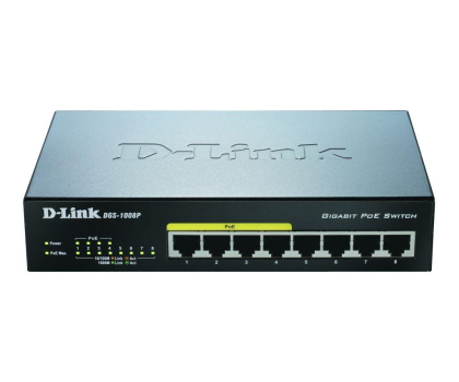 Switch D-Link 8p DGS-1008P/E (8x10/100/1000Mbit)